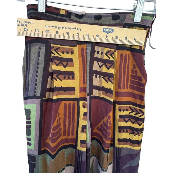 Nikita Mhaisalkar Anthropologie Wide-Leg Pants Small Multicolor Abstract Pattern - Picture 6 of 11